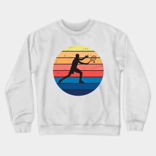 Retro Vintage Tennis,Tennis Player Crewneck Sweatshirt